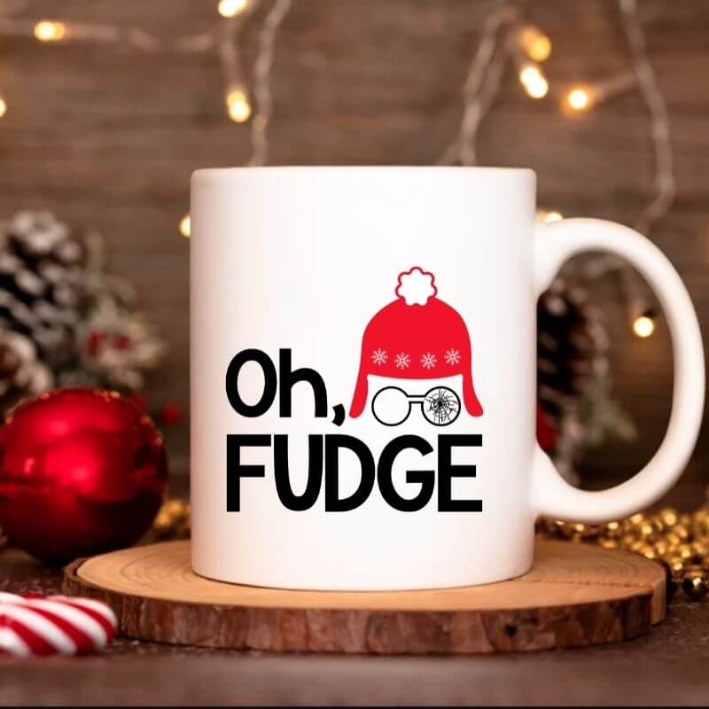 'Oh, Fudge' goofy-cup-design