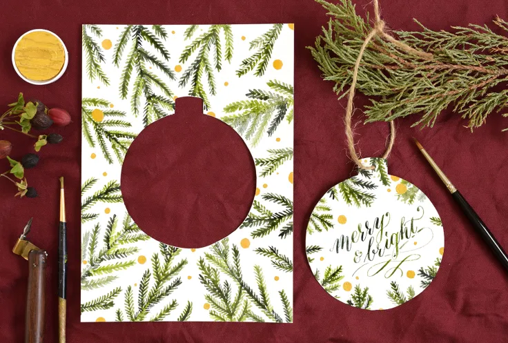 Easy-to-make-Cricut-ornament-cards-for-Christmas