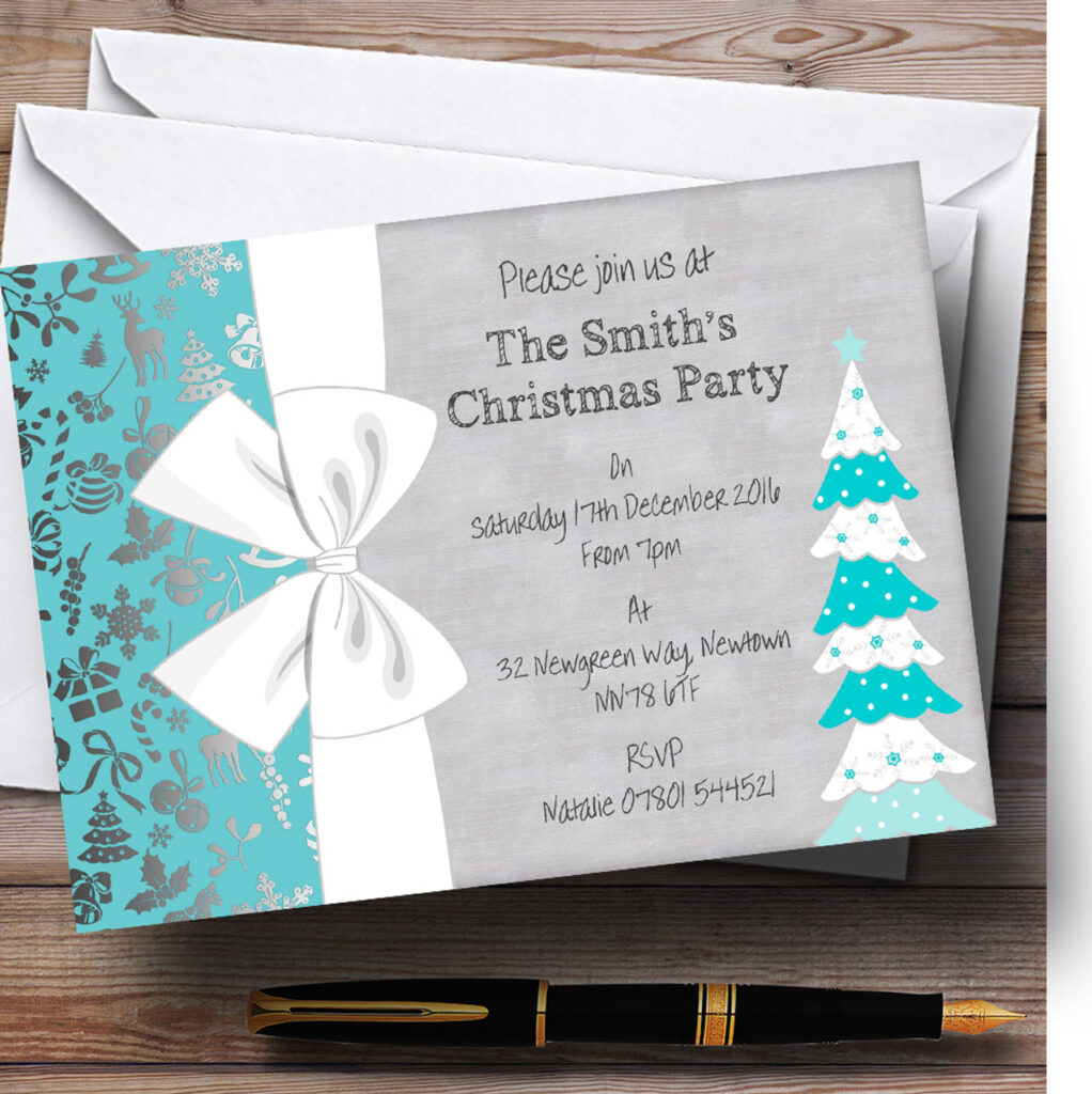 Silhouette-Christmas-party-invitation-card