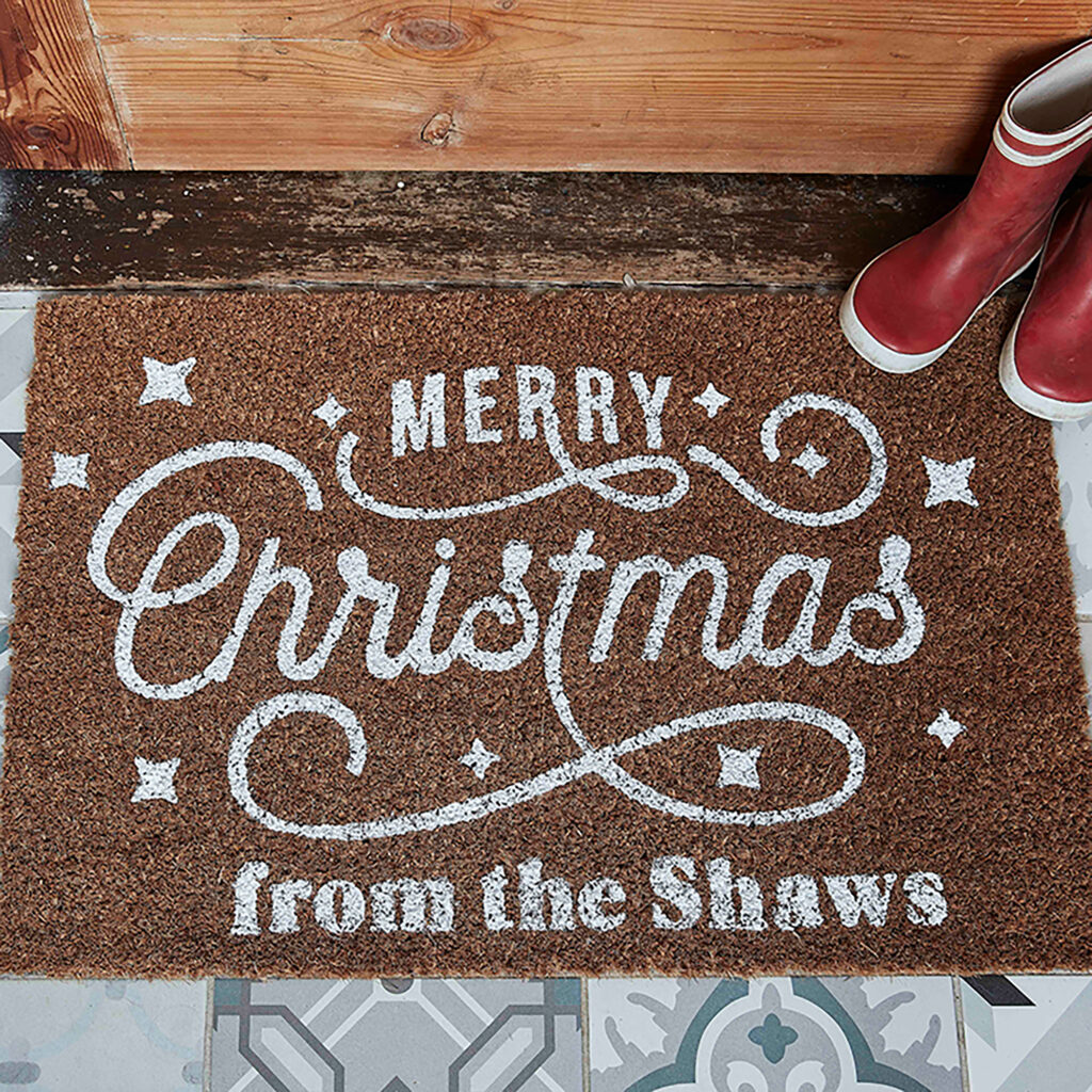 A-personalized-doormat-by-Cricut-for-Christmas