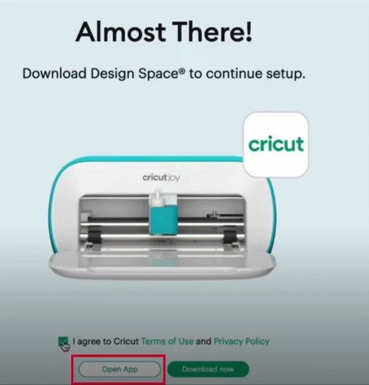Cricut Design Space downloaded, click Open App