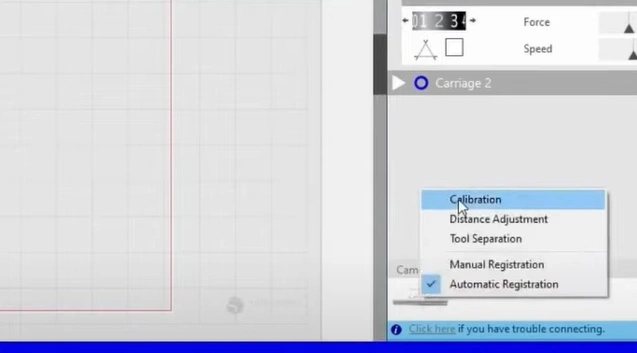 Calibration and click Calibration