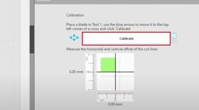 Go back to Silhouette Studio and click Calibrate/Cut Test Lines