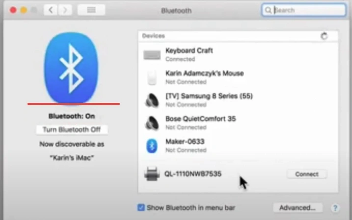 Make sure that Bluetooth is turned