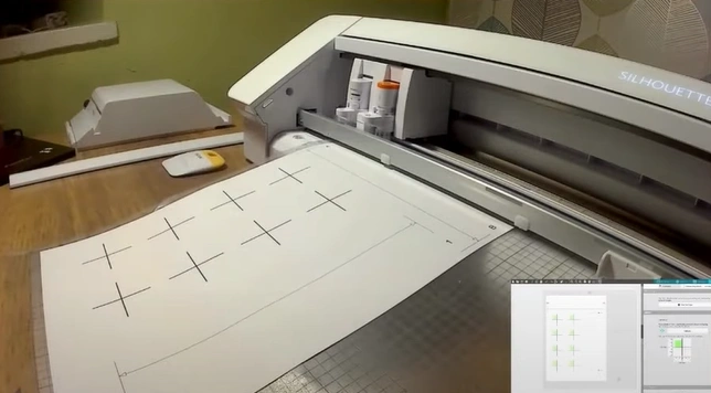 Place the printed test page on a cutting mat