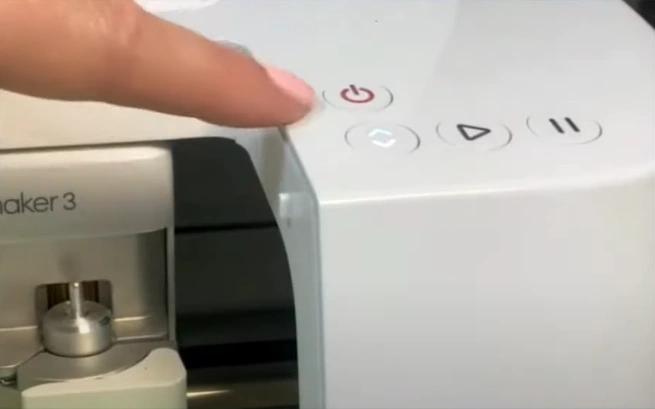 power button will turn solid red