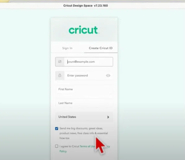 then Sign in or Create a Cricut ID