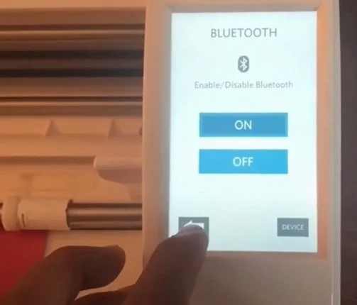 turn on Bluetooth and tap the back button