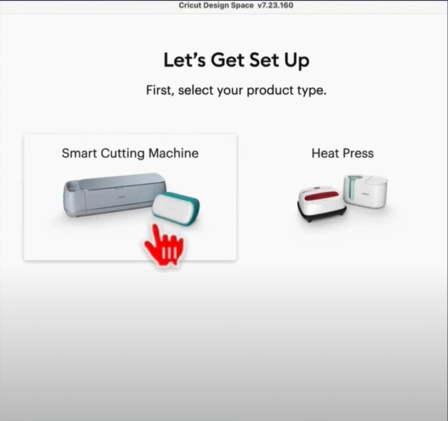 Select Smart Cutting Machine and then select Cricut Explore Family