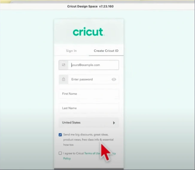 then Sign in or Create a Cricut ID