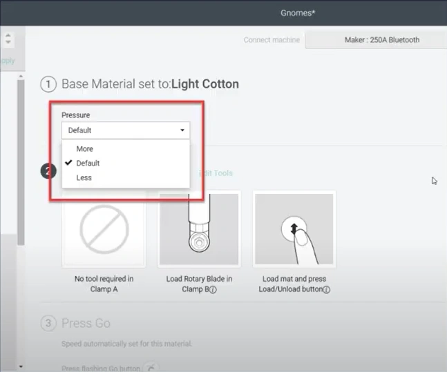 Ensure the pressure settings are appropriate