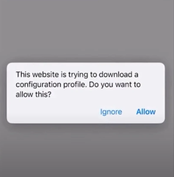 tap Allow to download