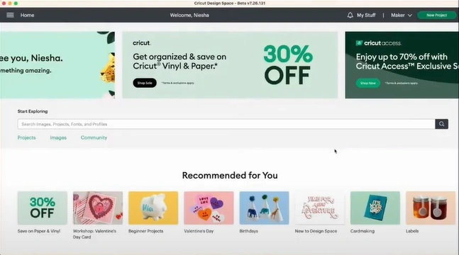 Open the Design Space software