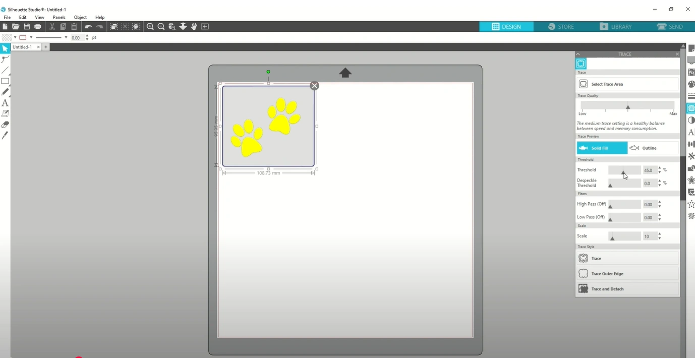 Adjust the Threshold to smooth out the line