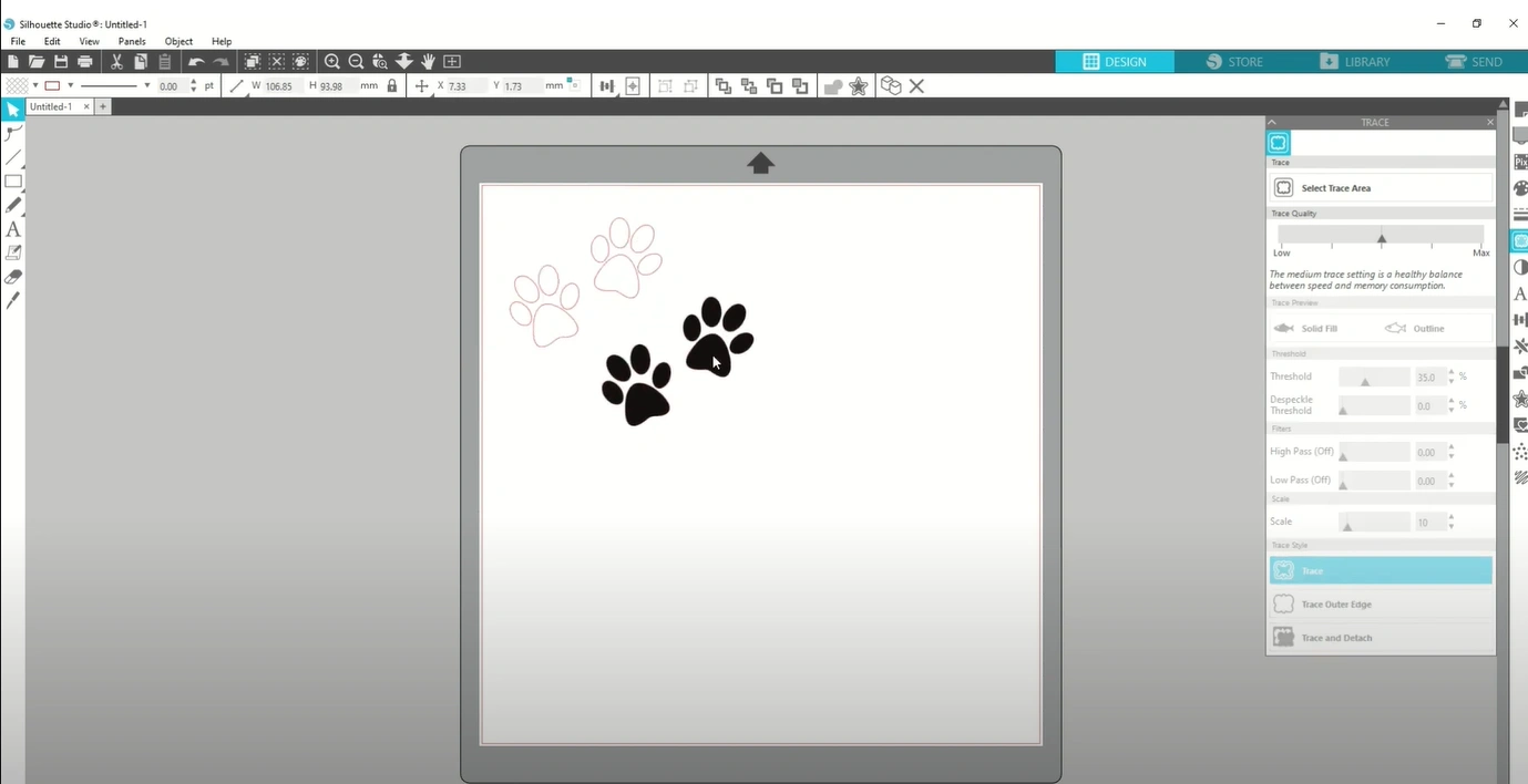 Drag the image out of the way