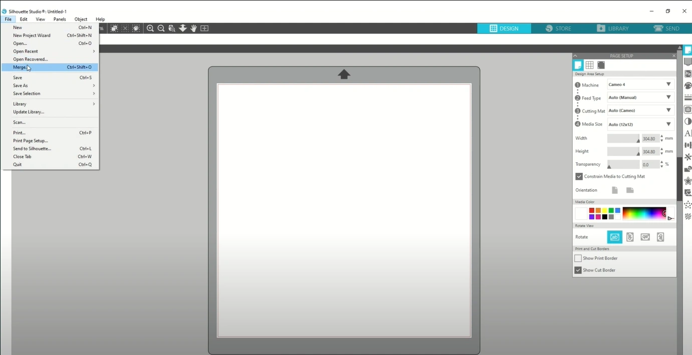 Go to File at the top left of the canvas