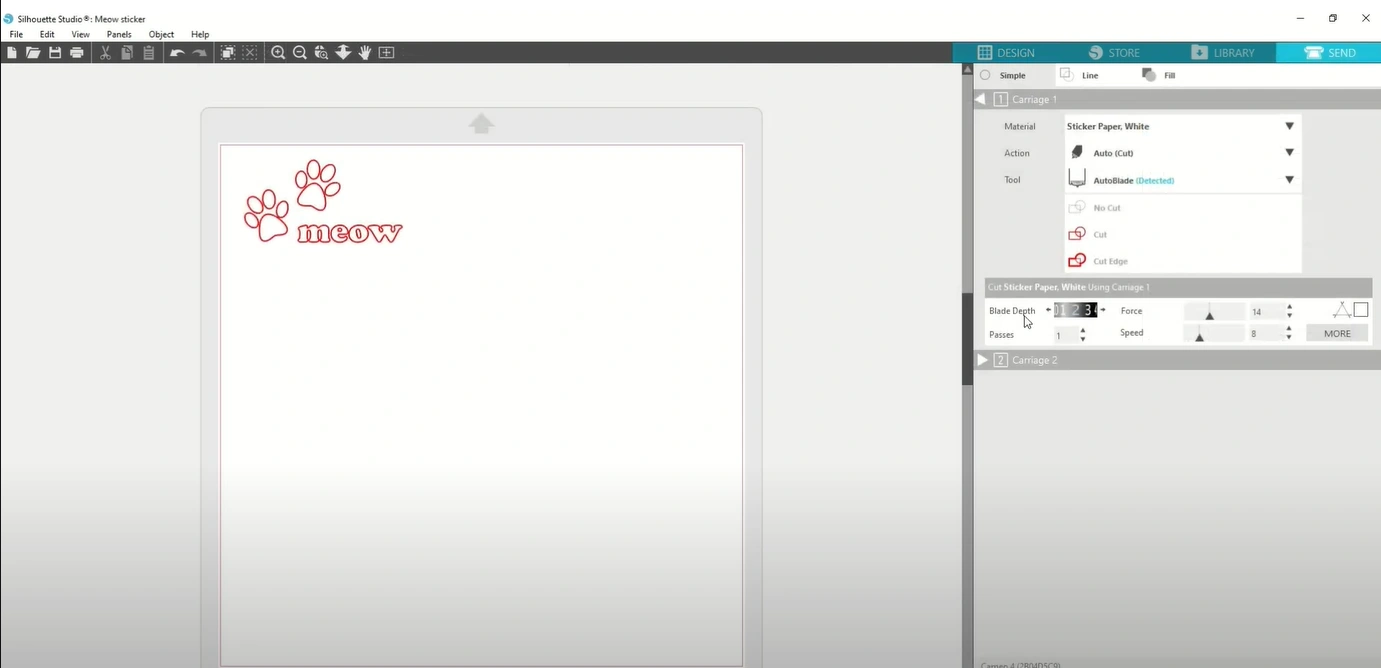Leave the blade settings