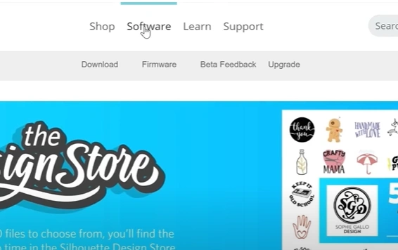 Navigate to the Software section