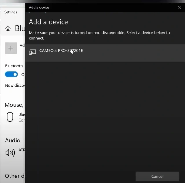 Once the Bluetooth is activated