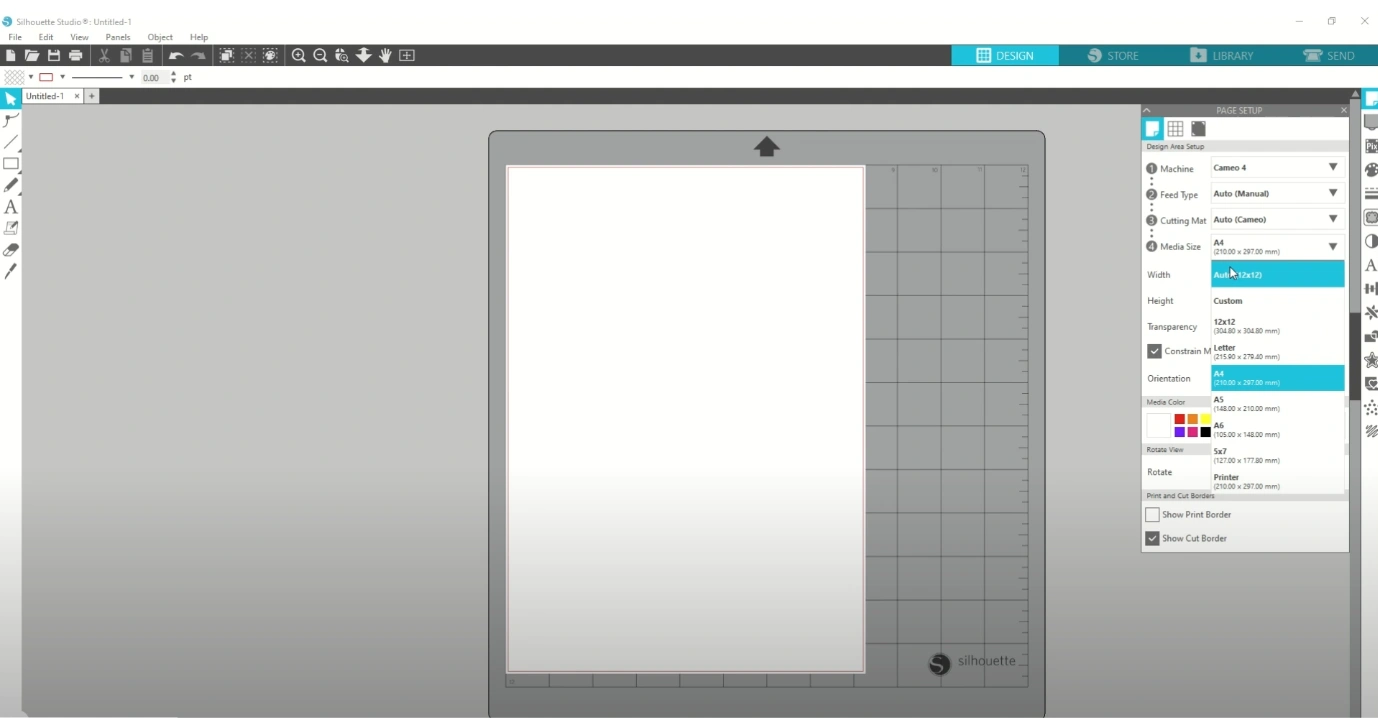 Open the Silhouette Studio software on your computer