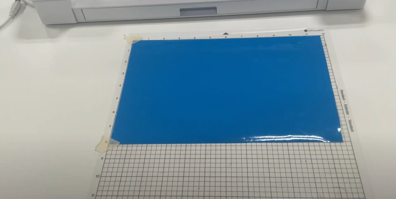 Take the mat and line it up with the sticker