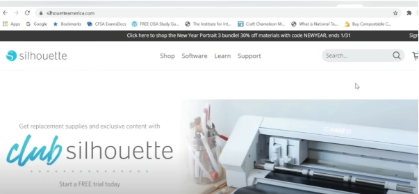 Visit the official Silhouette website