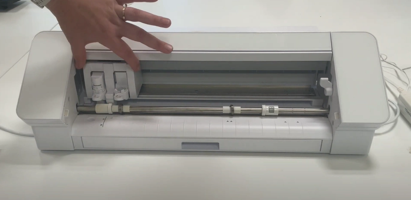 slide the tool carriage back and forth a couple