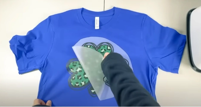 Cool or warm peel the transfer sheet