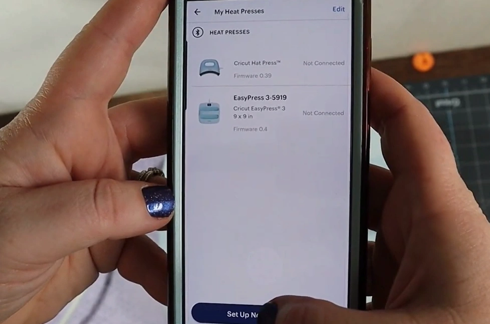 Tap on the “Set Up New Heat Press” option