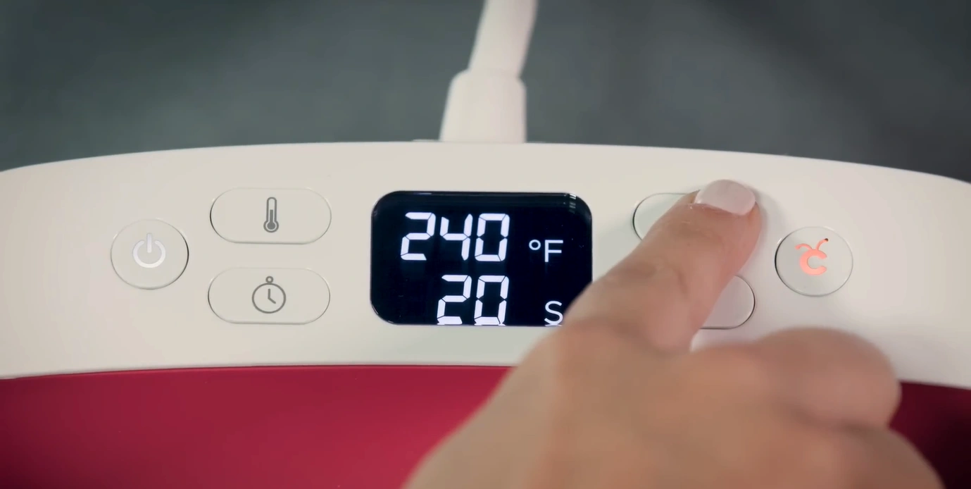 Hold down the (+) or (-) buttons to jump in increments