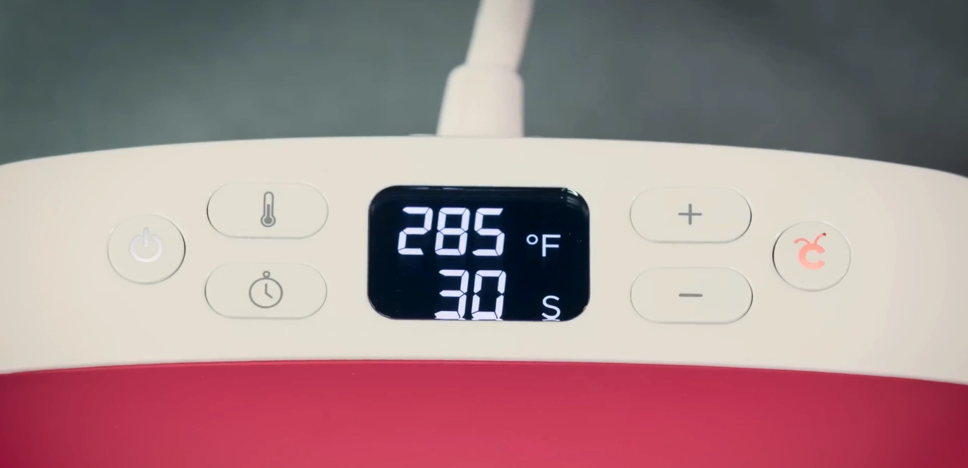 The Cricut button stays orange