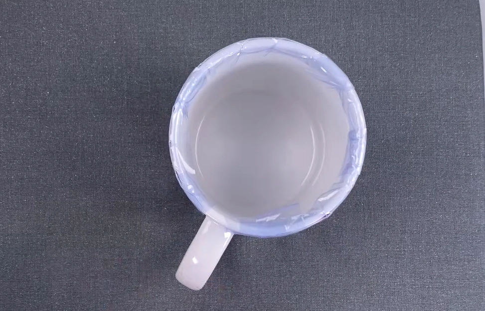 Place the mug on a heat mat to let it cool