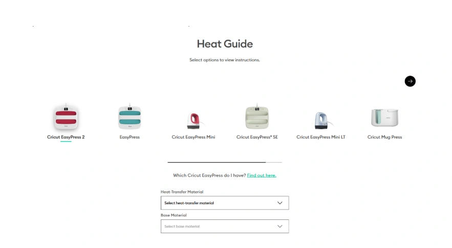Select your machine model