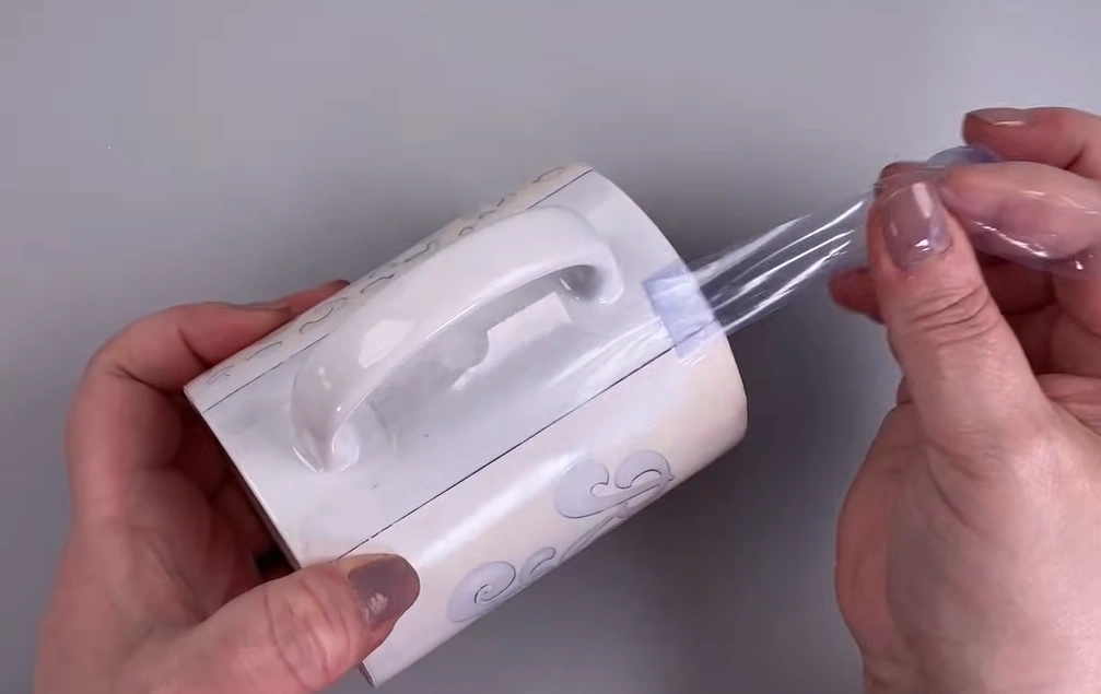 remove the tape and the transfer sheet